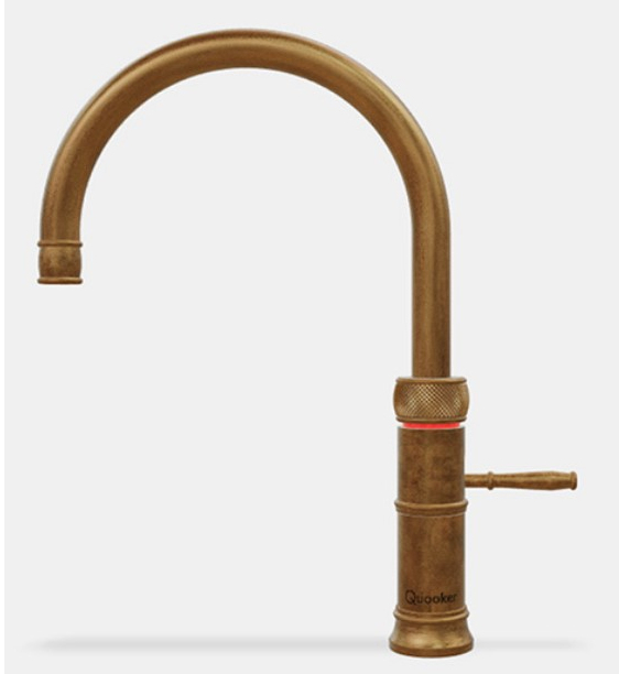 Kraan Quooker CLASSIC FUSION ROUND Messing patina