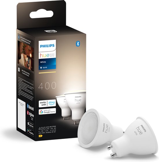 Lamp PHILIPS HUE White Ambiance GU10 2-Pack