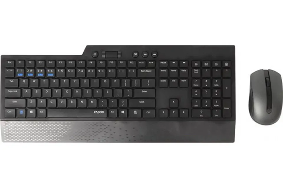 Toetsenbord + Muis Rapoo 8200T Comboset AZERTY(BE) Zwart