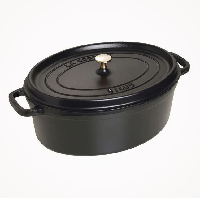 Staub ovale cocotte 37cm zwart 1103725