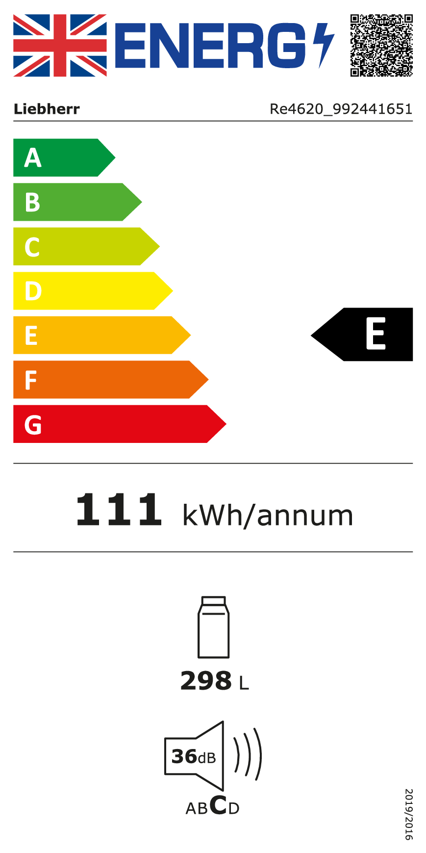 Liebherr Réfrigérateur Re462020