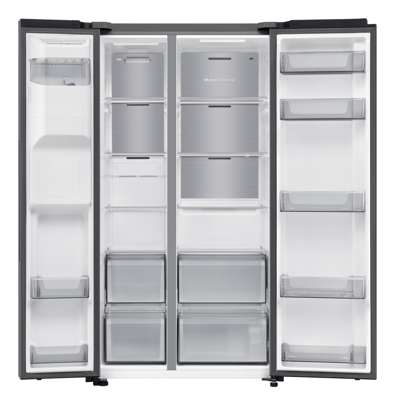Koelkast SAMSUNG RS70F64KETEF / SBS / E / 417L + 218L / 178cm / mat inox