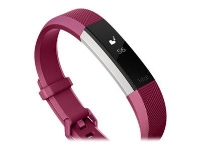 Fitbit Alta HR OLED Bracelet connecté Fuchsia, Acier inoxydable