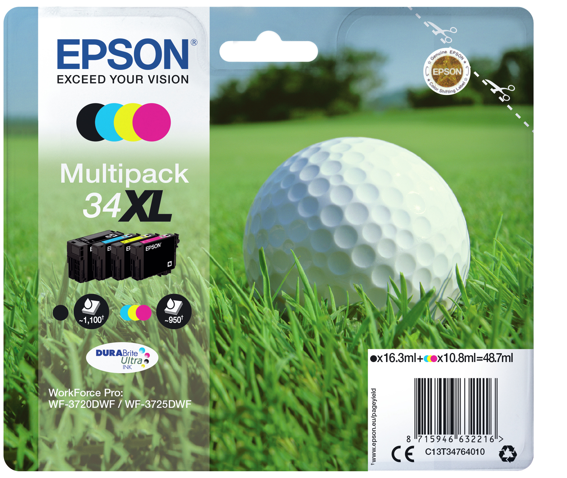 EPSON Multipack 4-kleuren 34XL DURABrite Inkt Ultra CMYK (X)