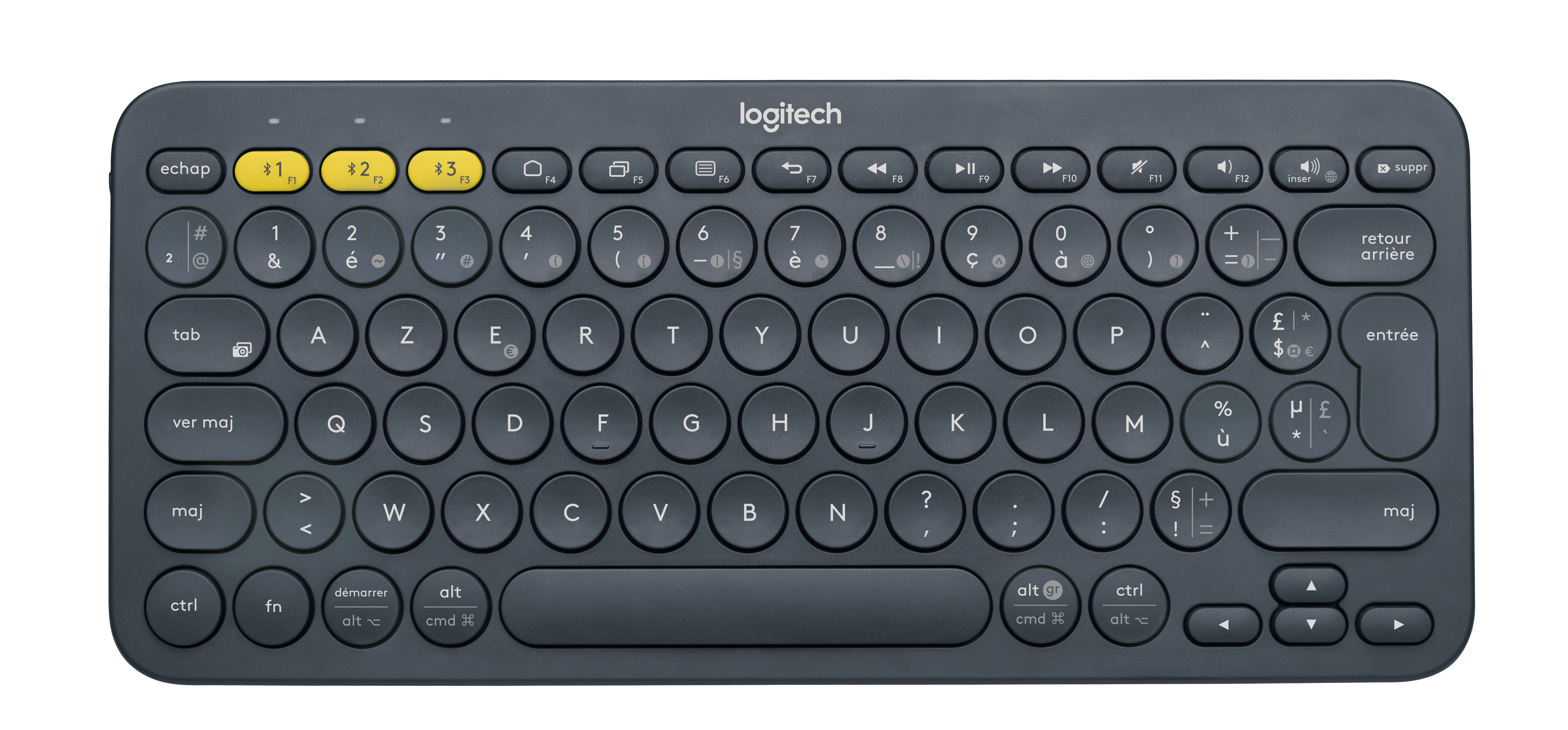 Logitech K380 Multi-Device toetsenbord Universeel Bluetooth AZERTY Frans Grijs