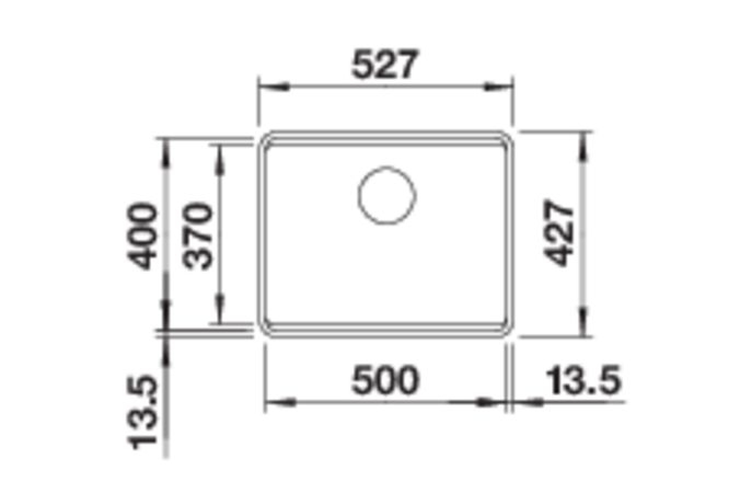 Spoelbak BLANCO 526349 Etagon 500-F Silgranit Zwart