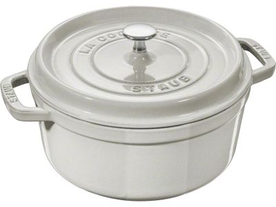 Staub cocotte rond 28 cm white truffle