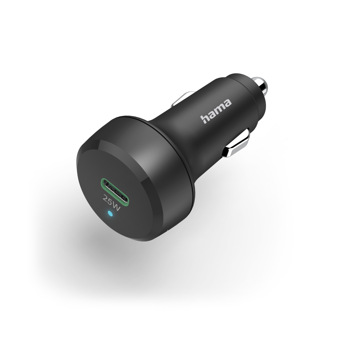 Autolader Hama 1x USB-C PD 25W Zwart