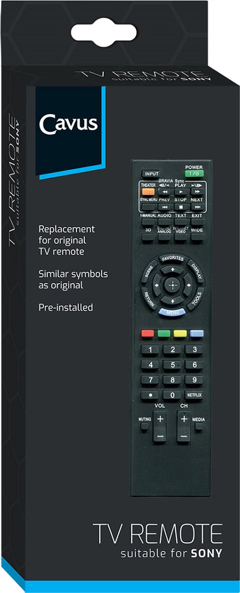 Afstandsbediening CAVUS CRC3 voor Sony