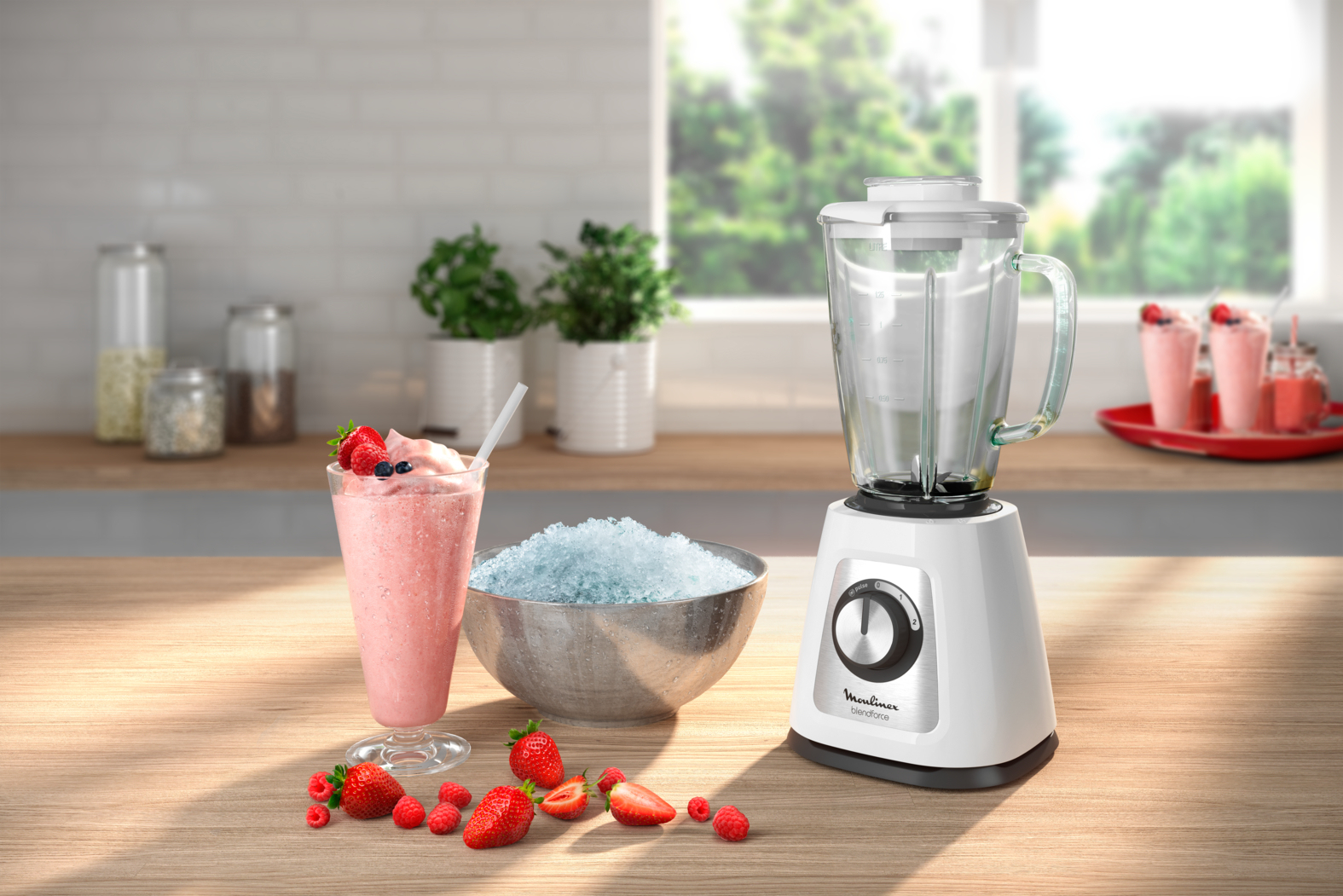 Blender MOULINEX LM430110 Blendforce Glass Wit