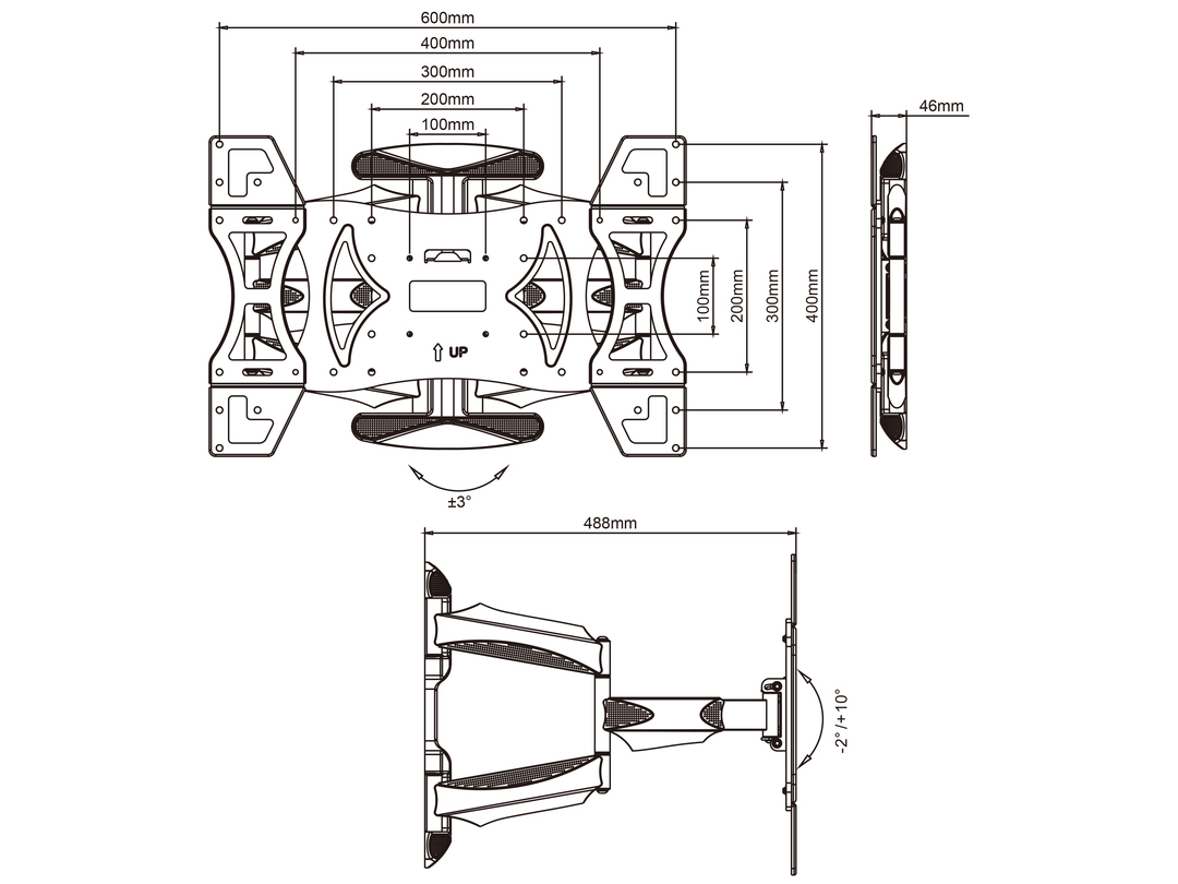 Muurbeugel MULTIBRACKETS MB731732 Vesa Flexarm Full Motion