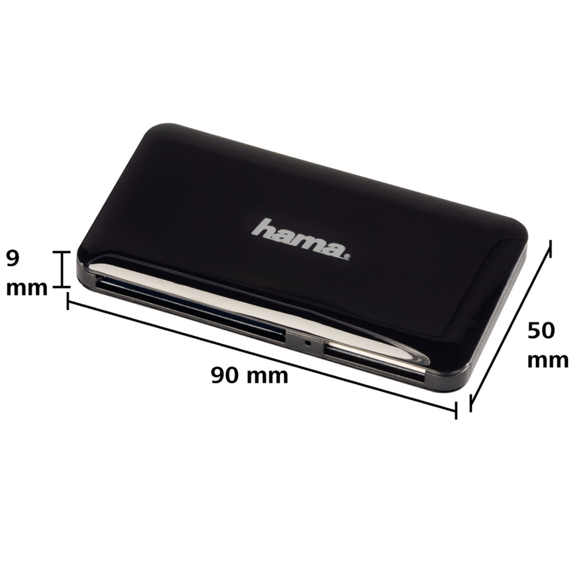 Card reader HAMA 114837 usb 3.0 Multi Card Reader slim zwart