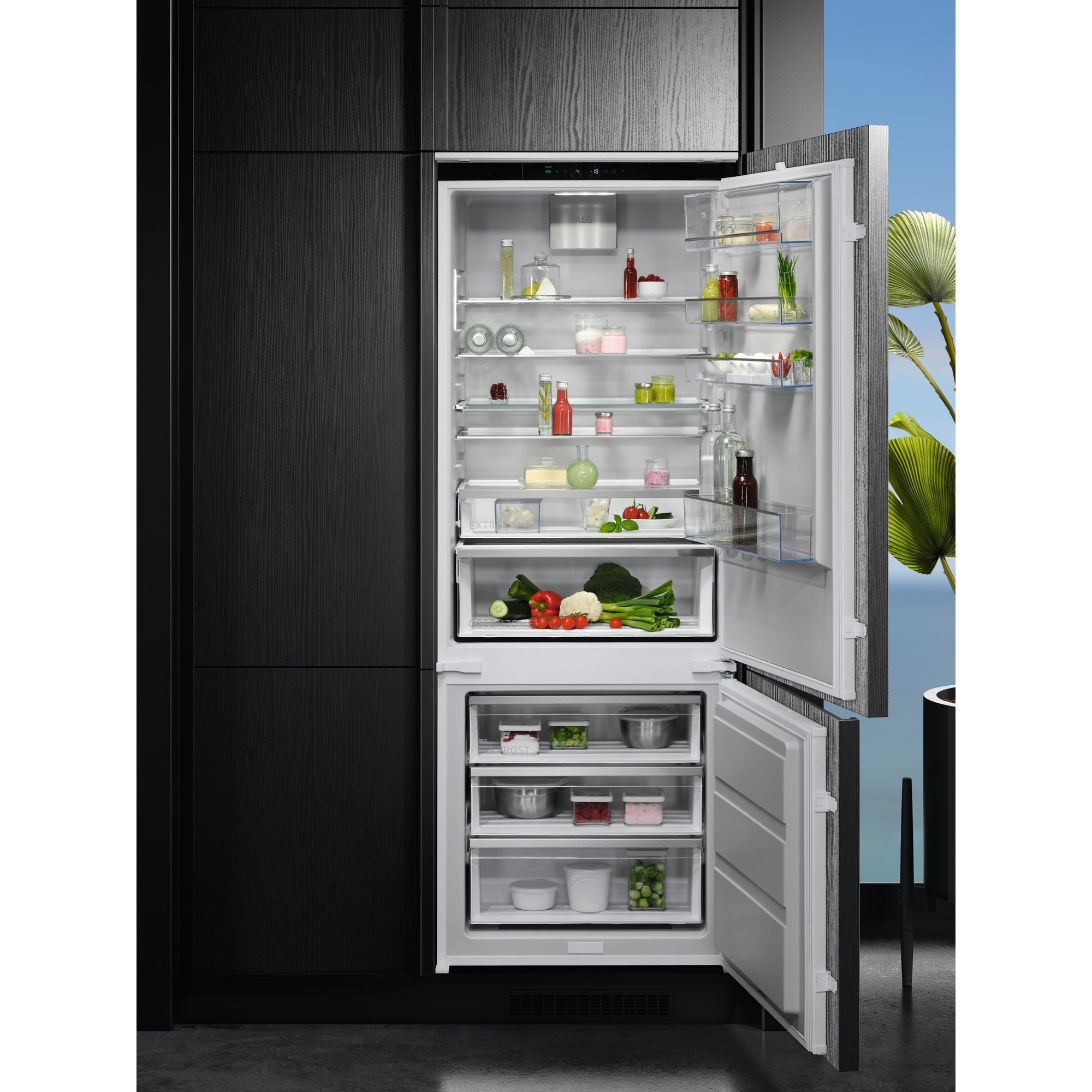 Koel-vriescombinatie BI AEG NSC7P751DS 7000-series / D / 189,4cm / MaxiSpace / GreenZone