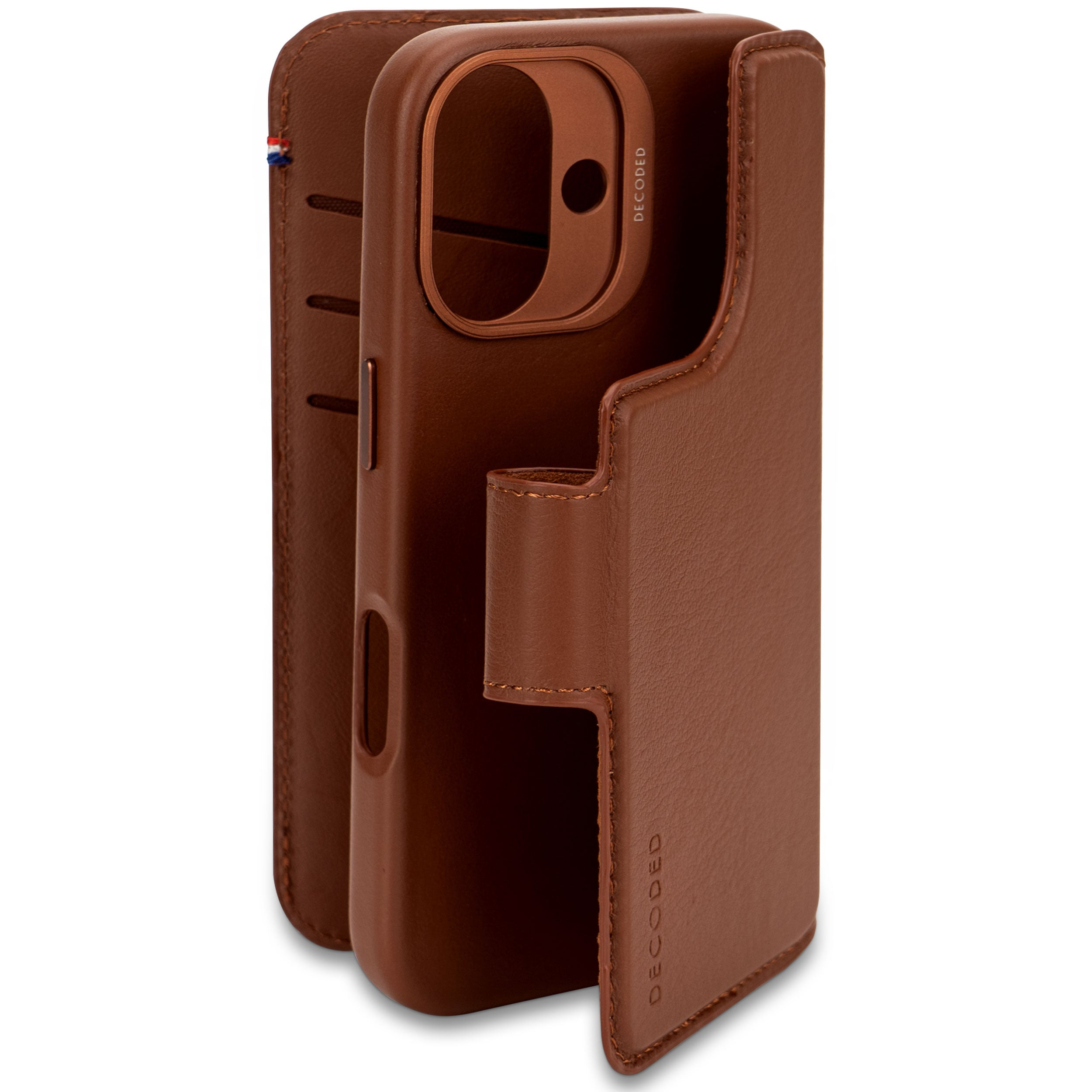 Decoded Leather Detachable Wallet Apple iPhone 16 Tan