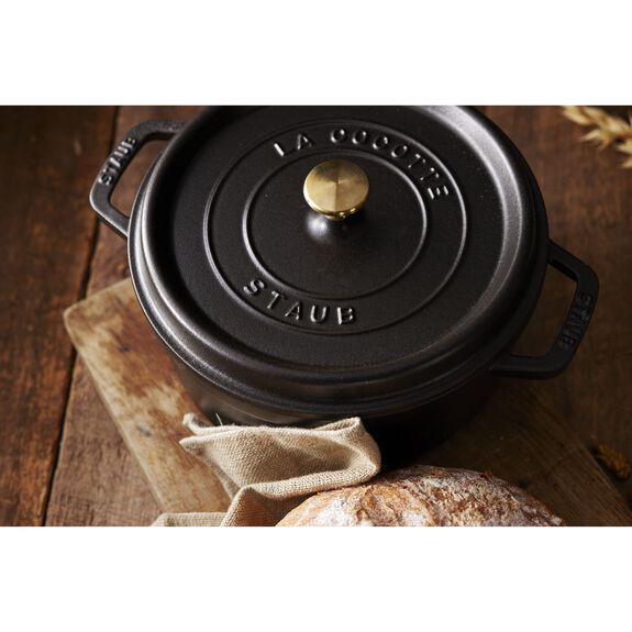 Staub ronde cocotte 24cm zwart 1102425