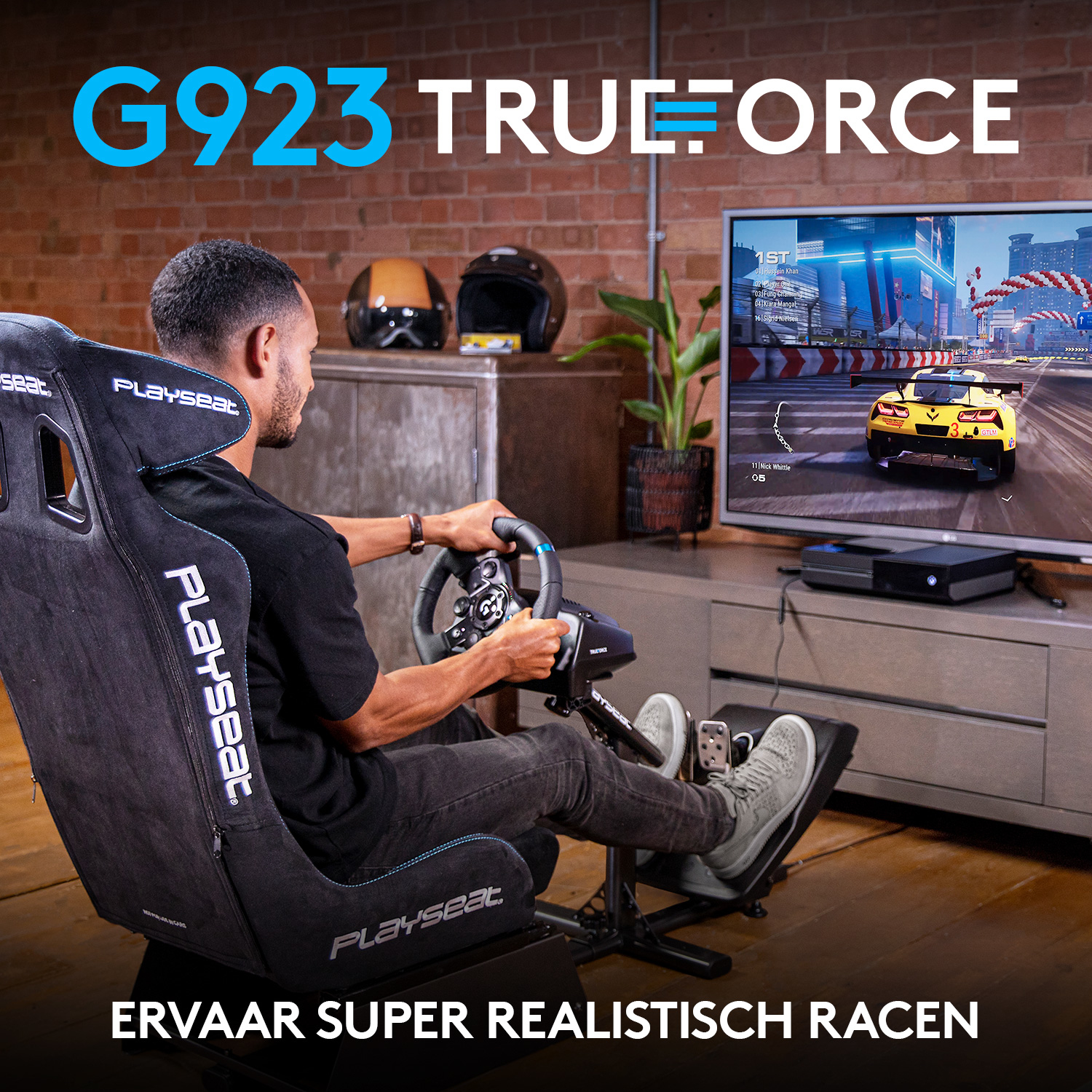 Logitech G G923 Zwart USB Stuurwiel & pedalen PC PS4