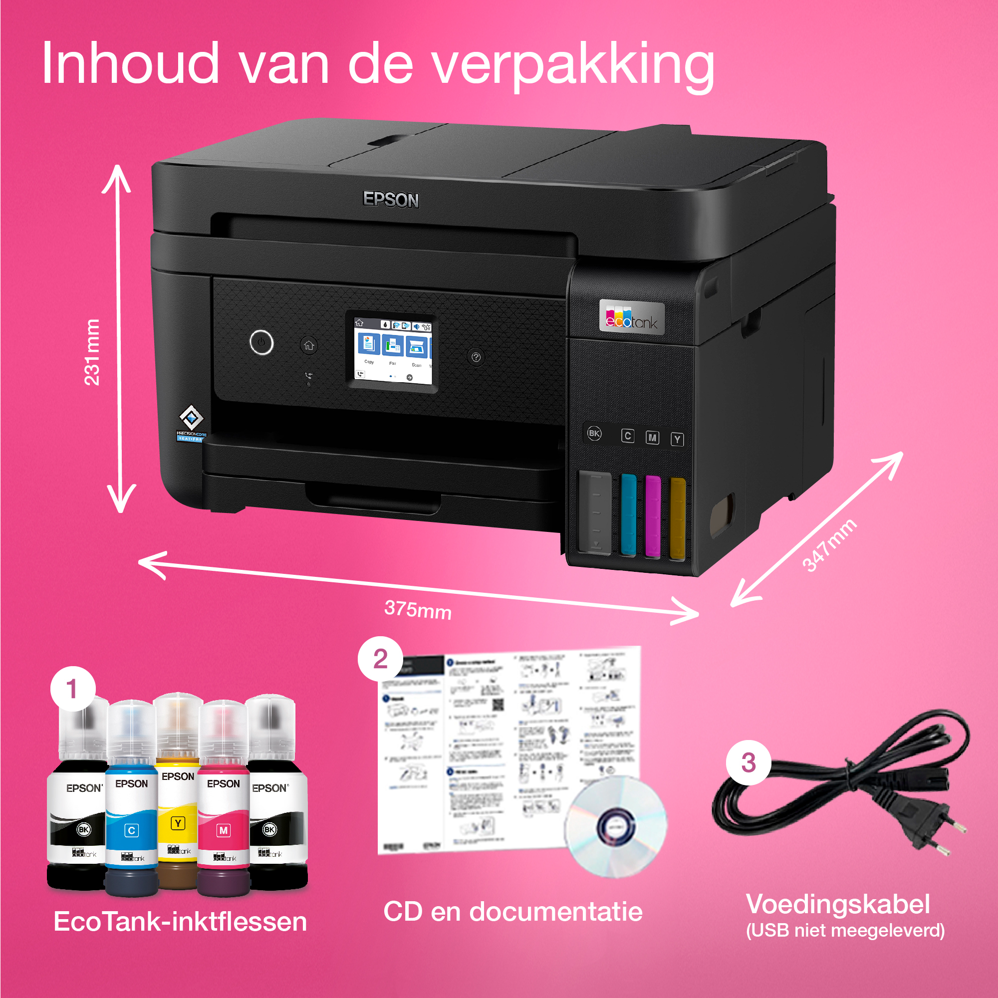 Printer Inkjet EPSON EcoTank ET-4850 AIOFlat Kleur A4