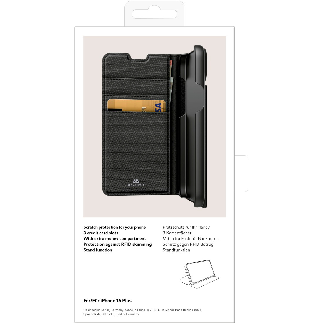 Black Rock The Classic mobiele telefoon behuizingen 17 cm (6.7") Portemonneehouder Zwart