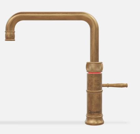 Kraan Quooker FUSION SQUARE Messing patina