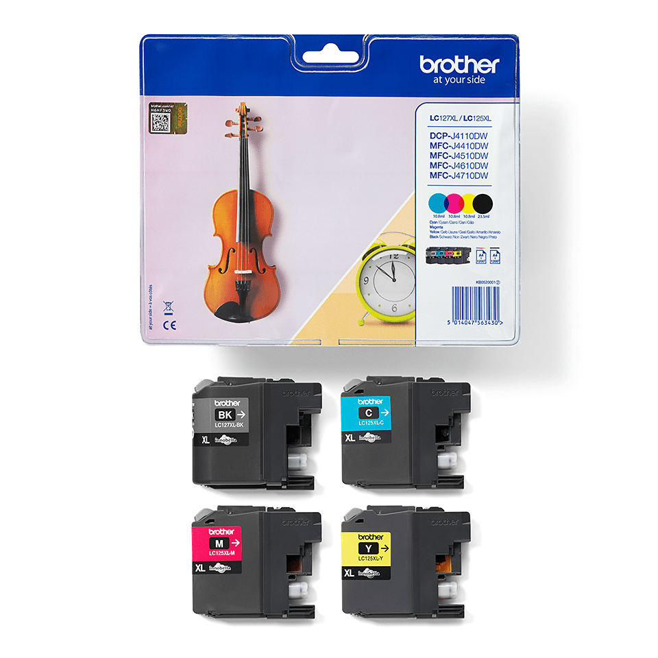 Inktpatroon BROTHER LC-127XLVALBP CMYK Value Pack