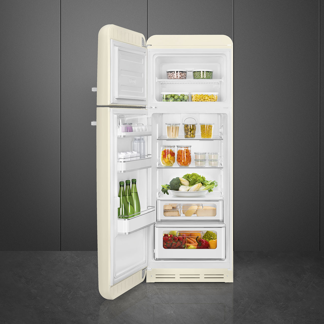 Smeg FAB30LCR5 réfrigérateur-congélateur Pose libre 294 L D Crème