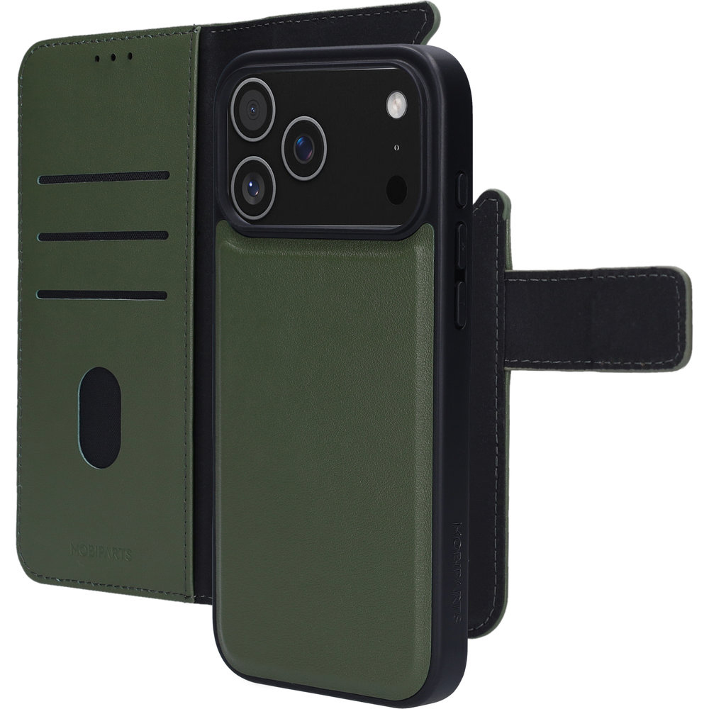 Mobiparts Leather 2 in 1 Apple iPhone 17 Pro Max Wallet Case Green