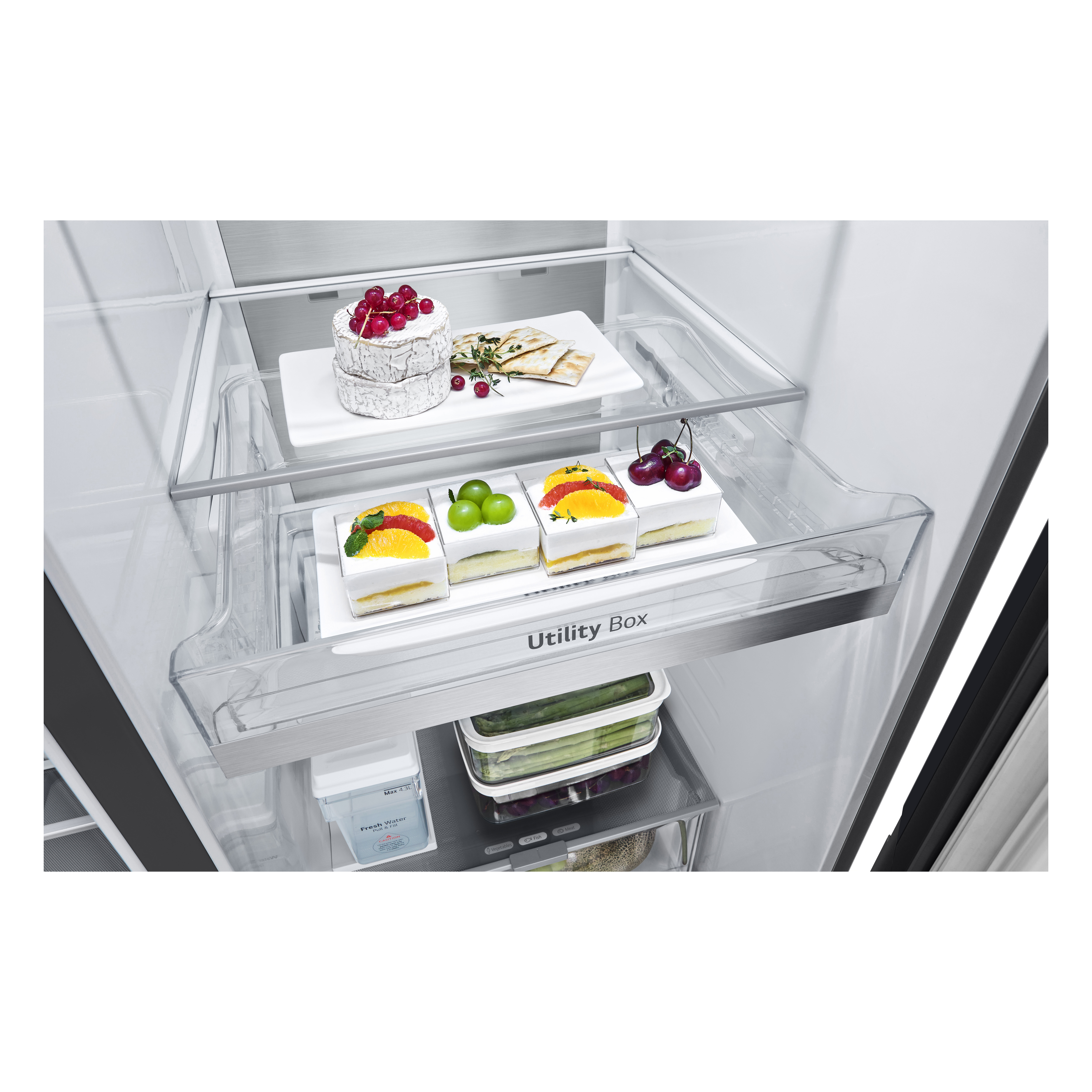 LG InstaView GSXE91EVAD frigo américain Pose libre 628 L D Noir