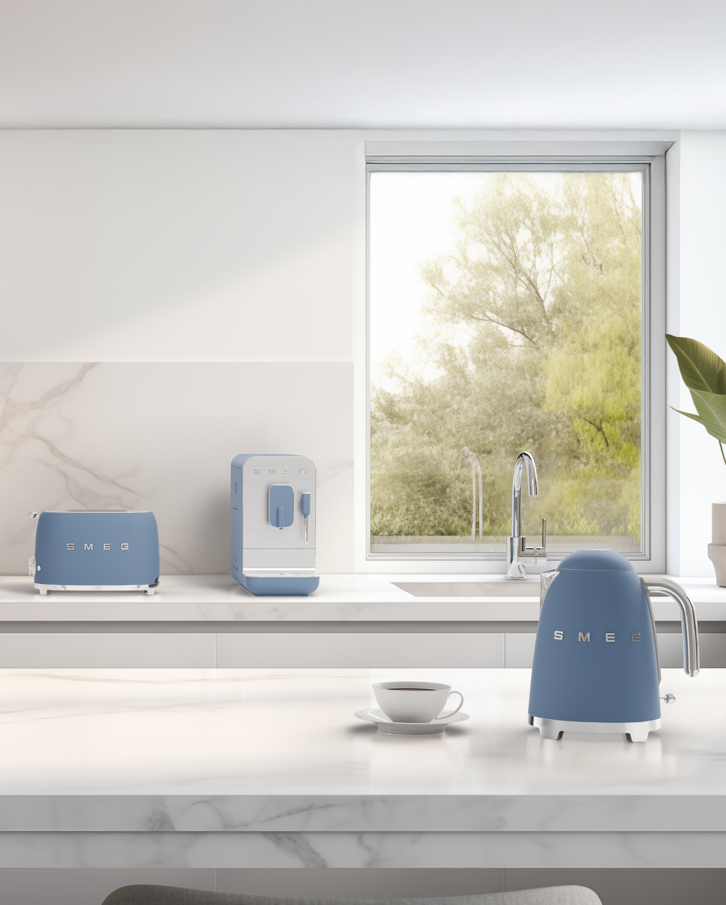 Broodrooster SMEG TSF01SBMEU Storm Blue / 2 sleuven / mat