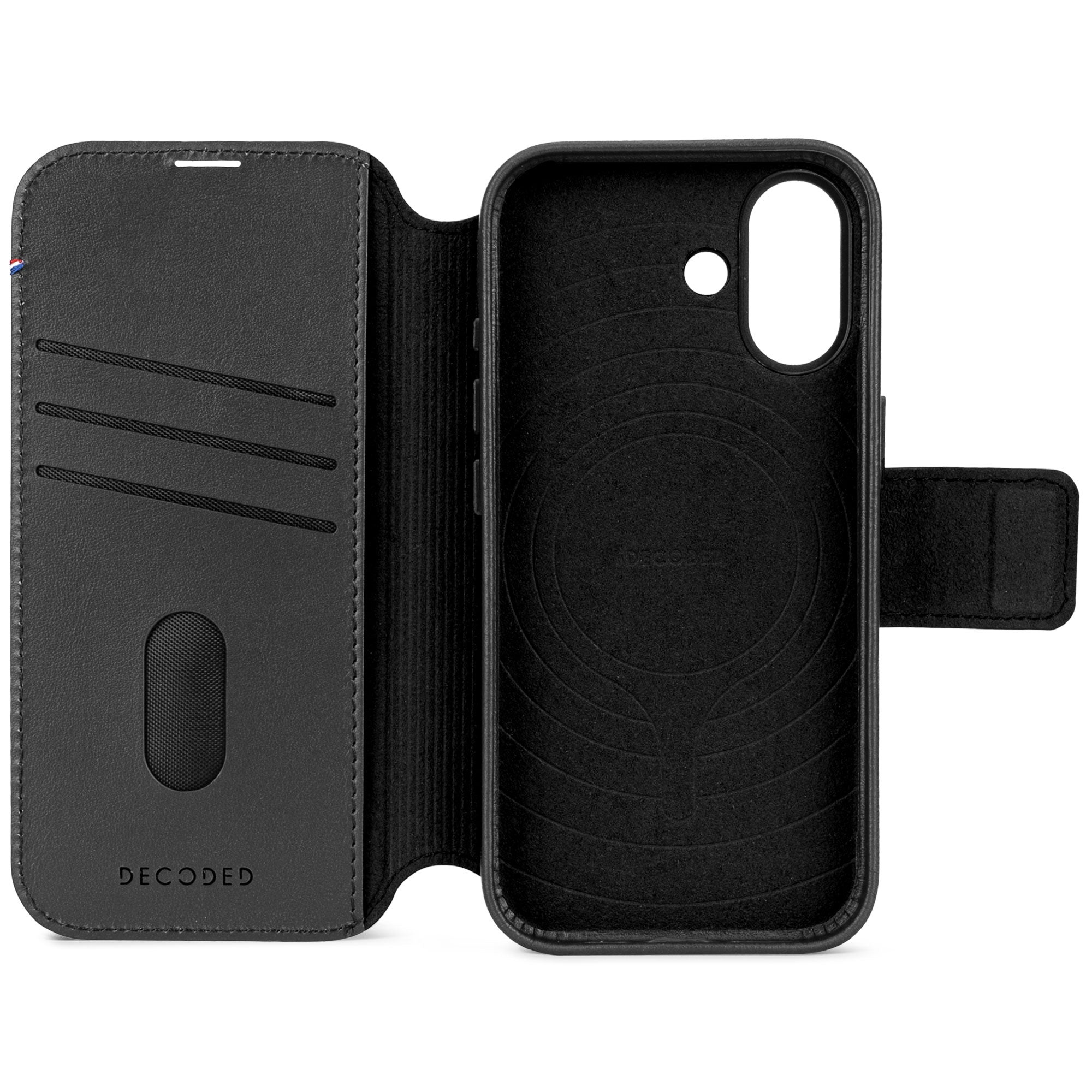 Decoded Leather Detachable Wallet Apple iPhone 17 Black