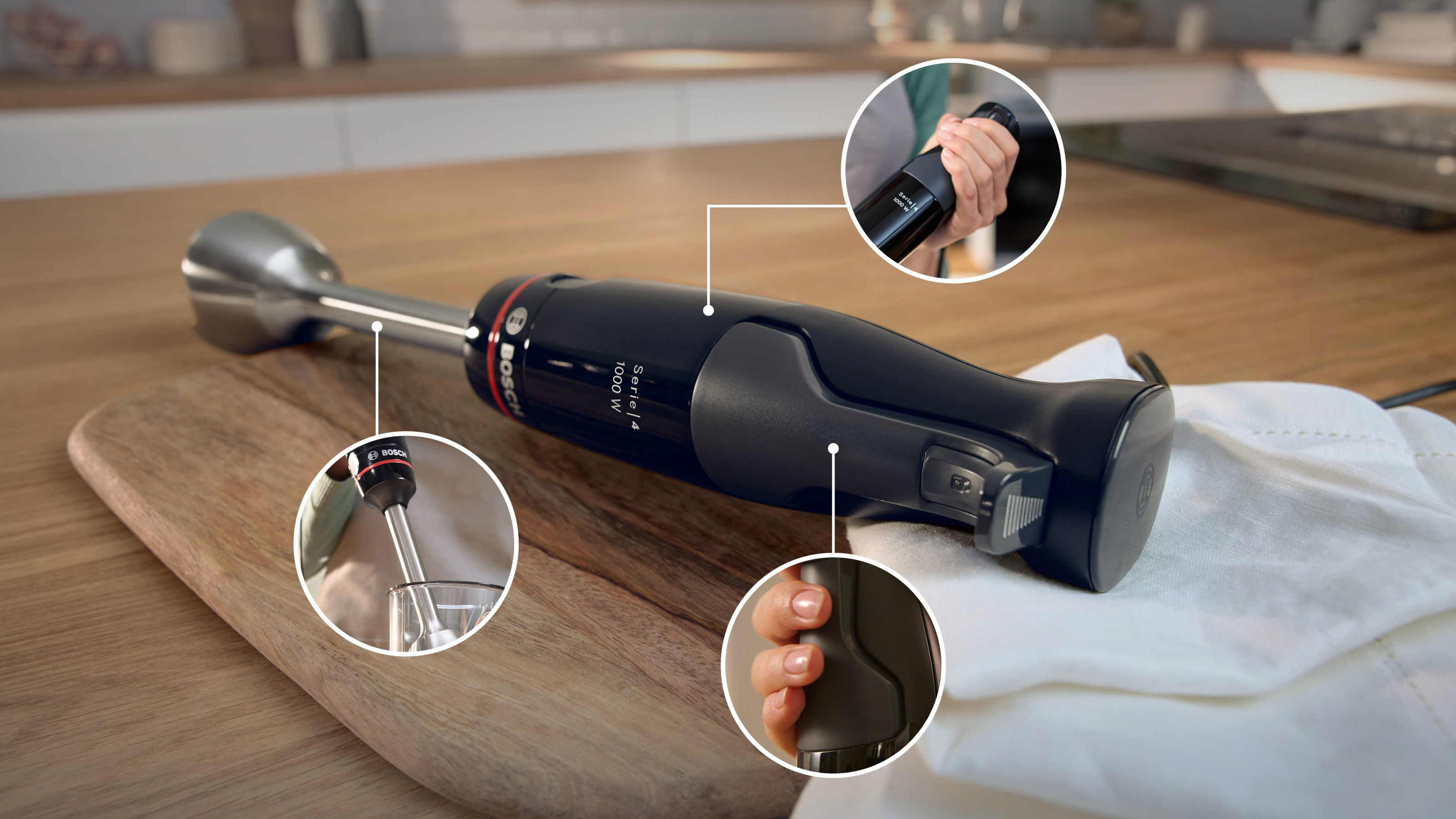 Staafmixer BOSCH MSM4B610 Ergomaster / 1000W  / Antraciet