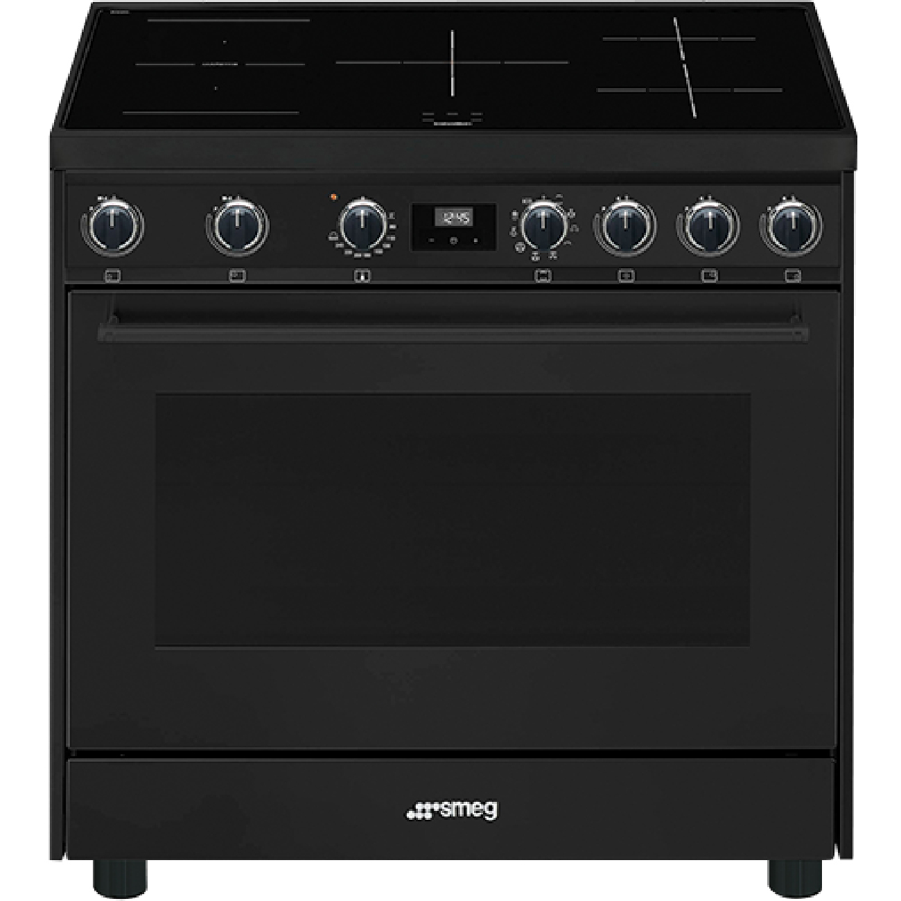 Fornuis SMEG C91IEA9 Mista Antraciet 90x60cm Inductie
