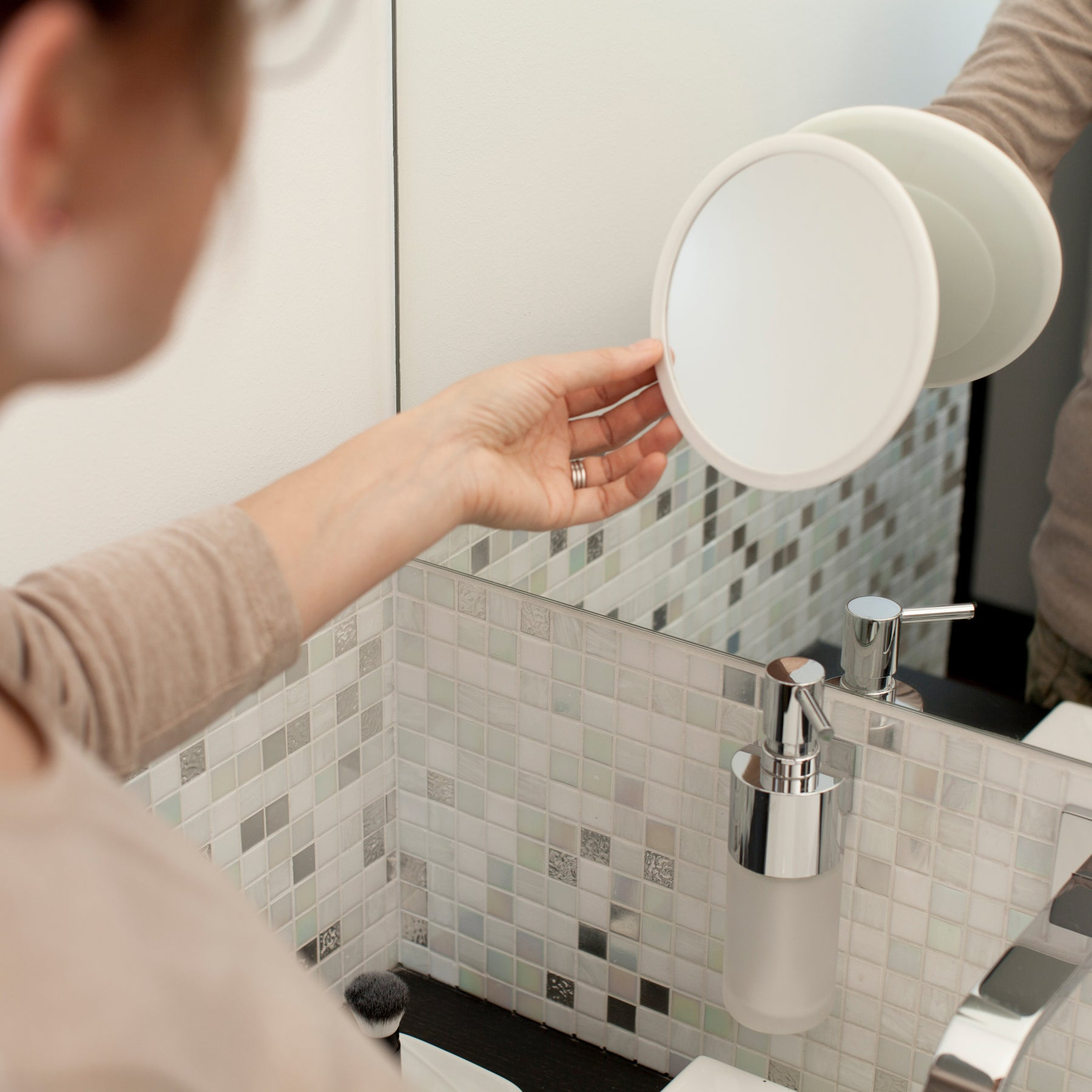 Bosign AirMirror make-upspiegel Zuignap Rond Wit