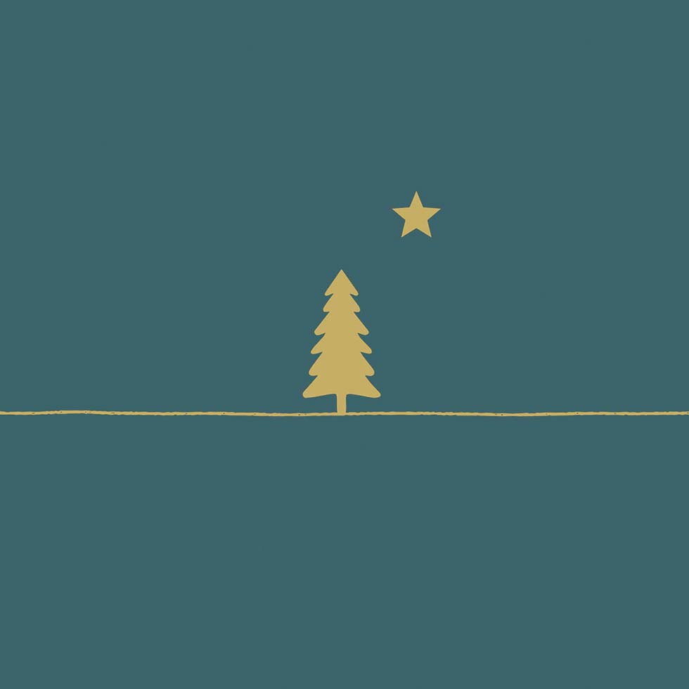 Papieren servetten PPD 333001379 Pure Gold Tree / 33x33cm