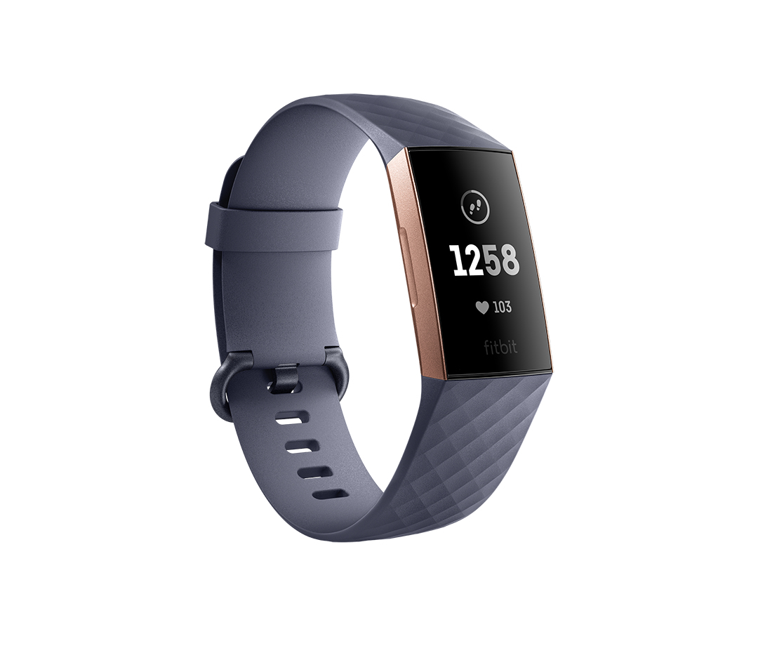 Fitbit Charge 3 OLED Polsband activiteitentracker Grijs, Roségoud