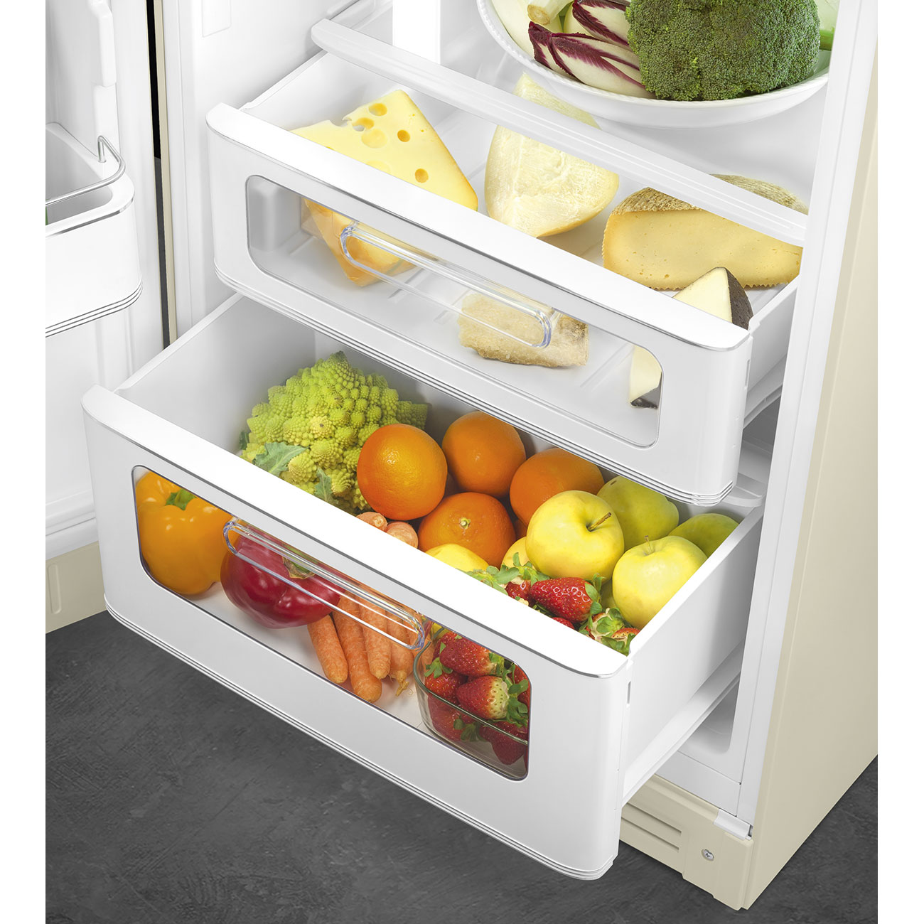 Smeg FAB30LCR5 réfrigérateur-congélateur Pose libre 294 L D Crème