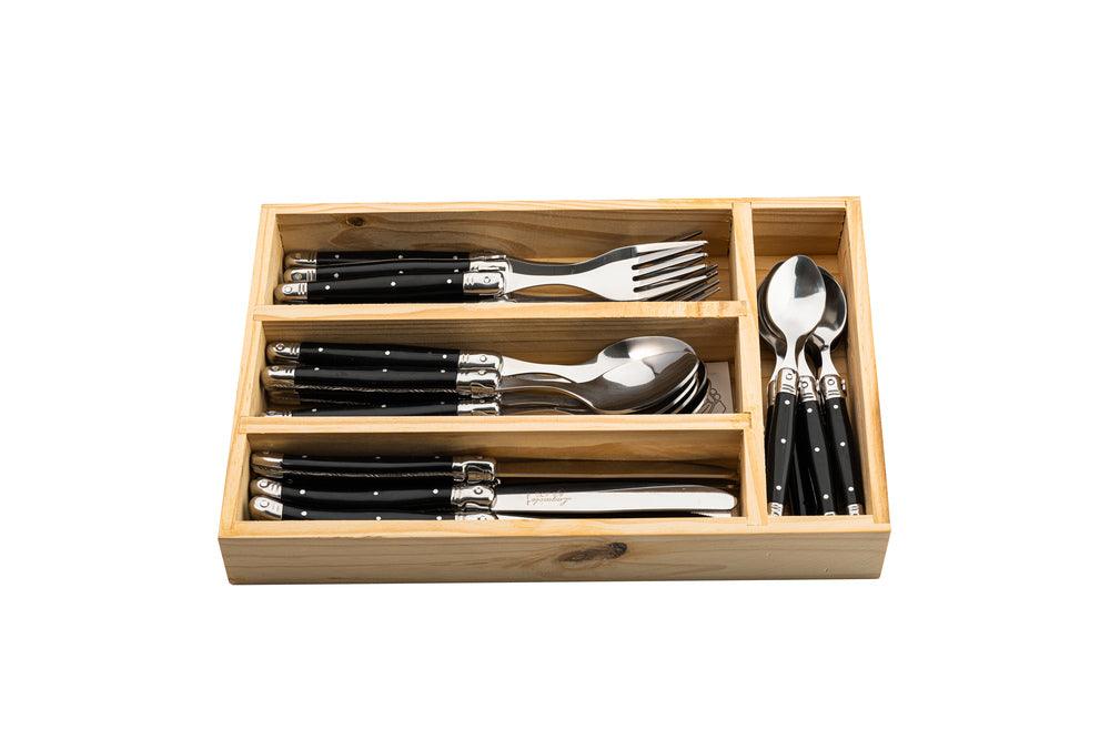 Couvert set LAGUIOLE 5885016 Premium Line 24-delig zwart