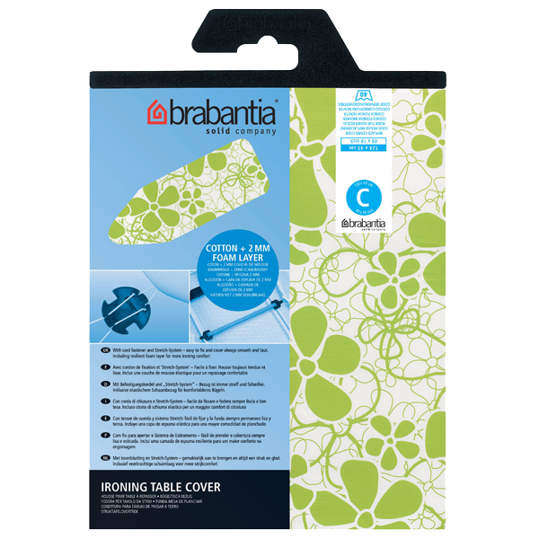 Strijkhoes BRABANTIA 191480 C 124x45cm 2mm schuim Colour Mix