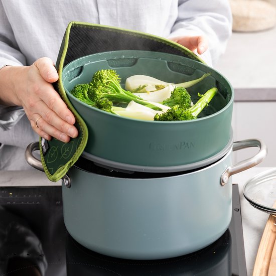 Stoominzet GREENPAN CC006629-001 Steamy / Green / 24cm