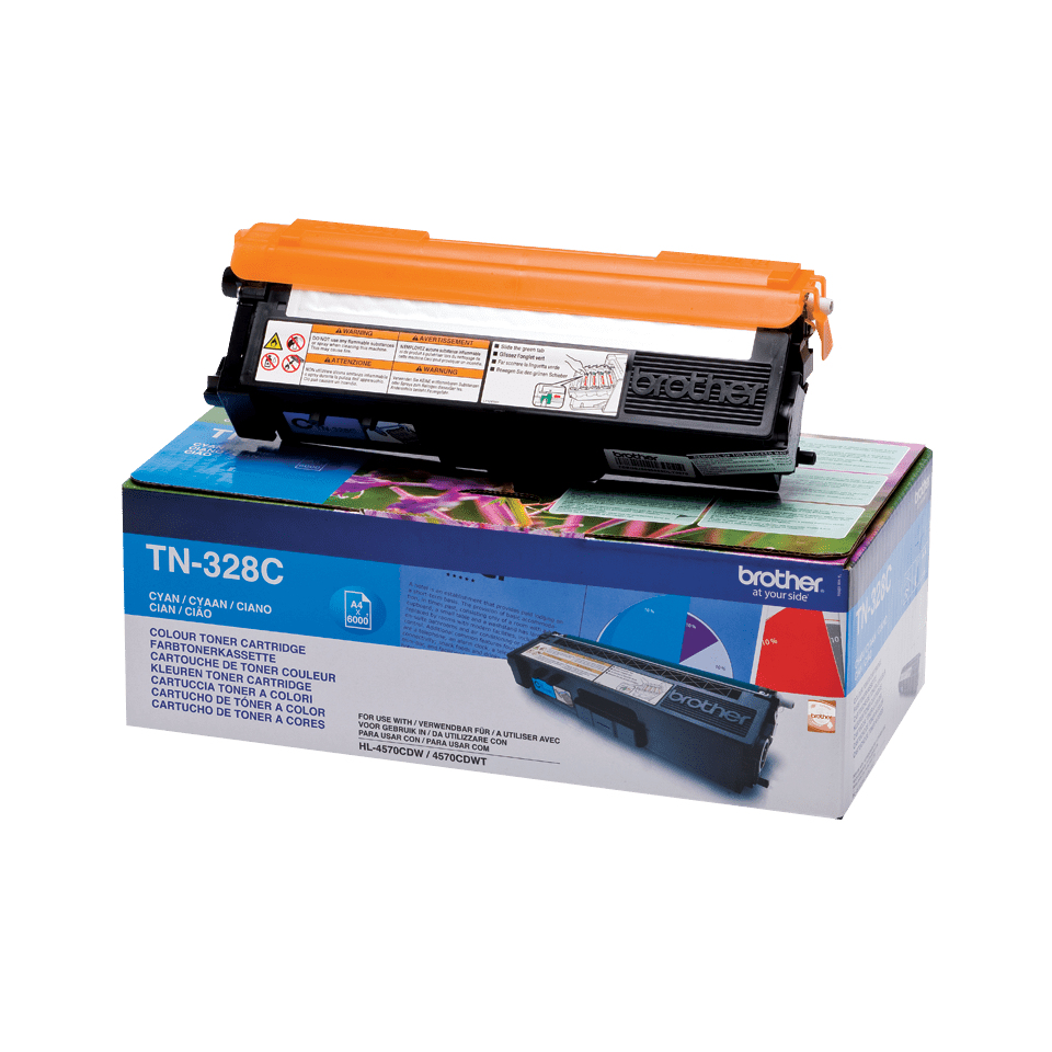 Toner BROTHER TN-328C 6000 Pagina's Blauw