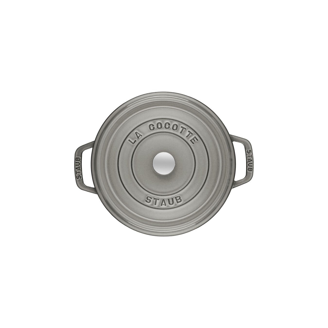 Staub ronde cocotte 26cm grijs 1102618