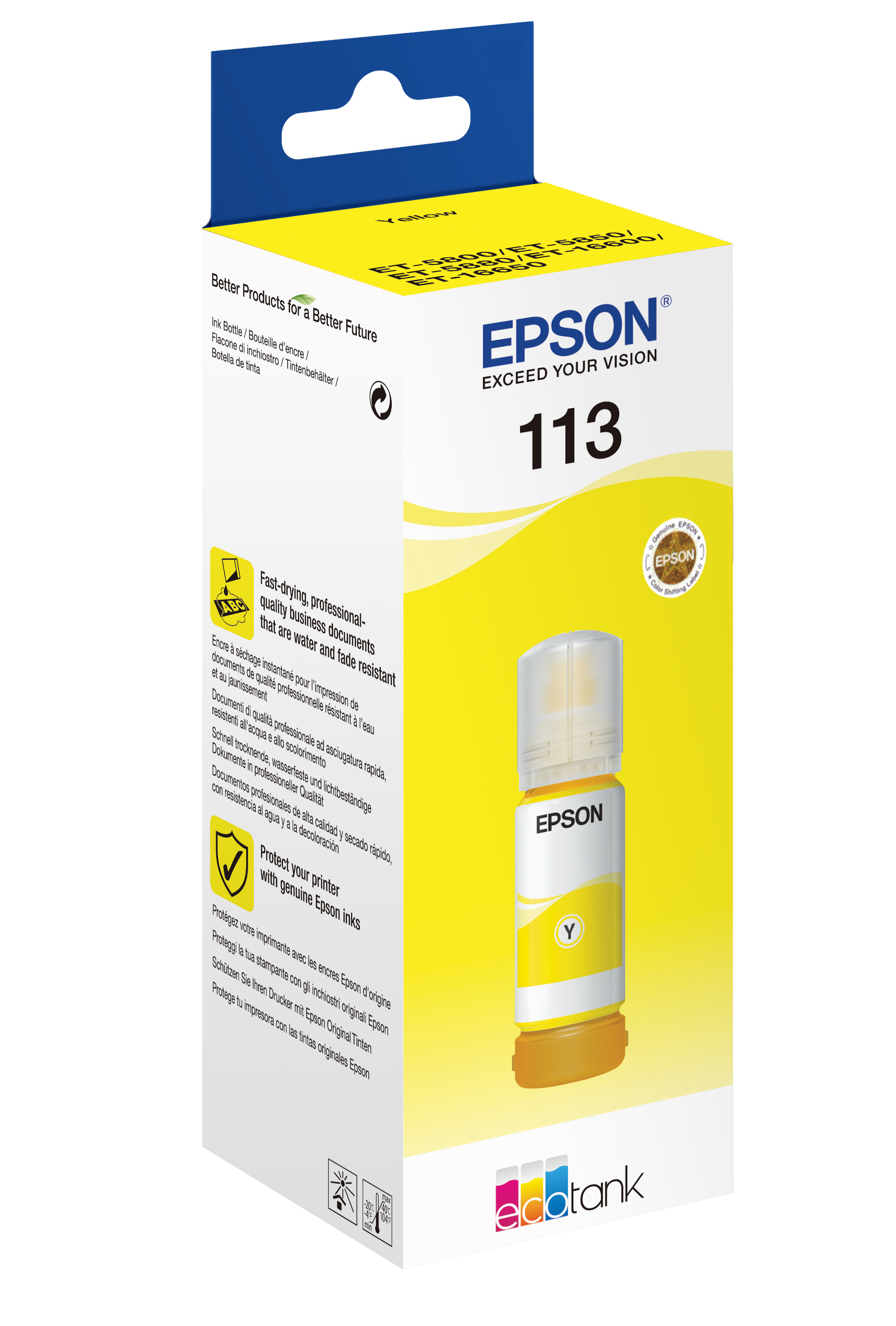 Inktfles EPSON 113 EcoTank Pigment Yellow