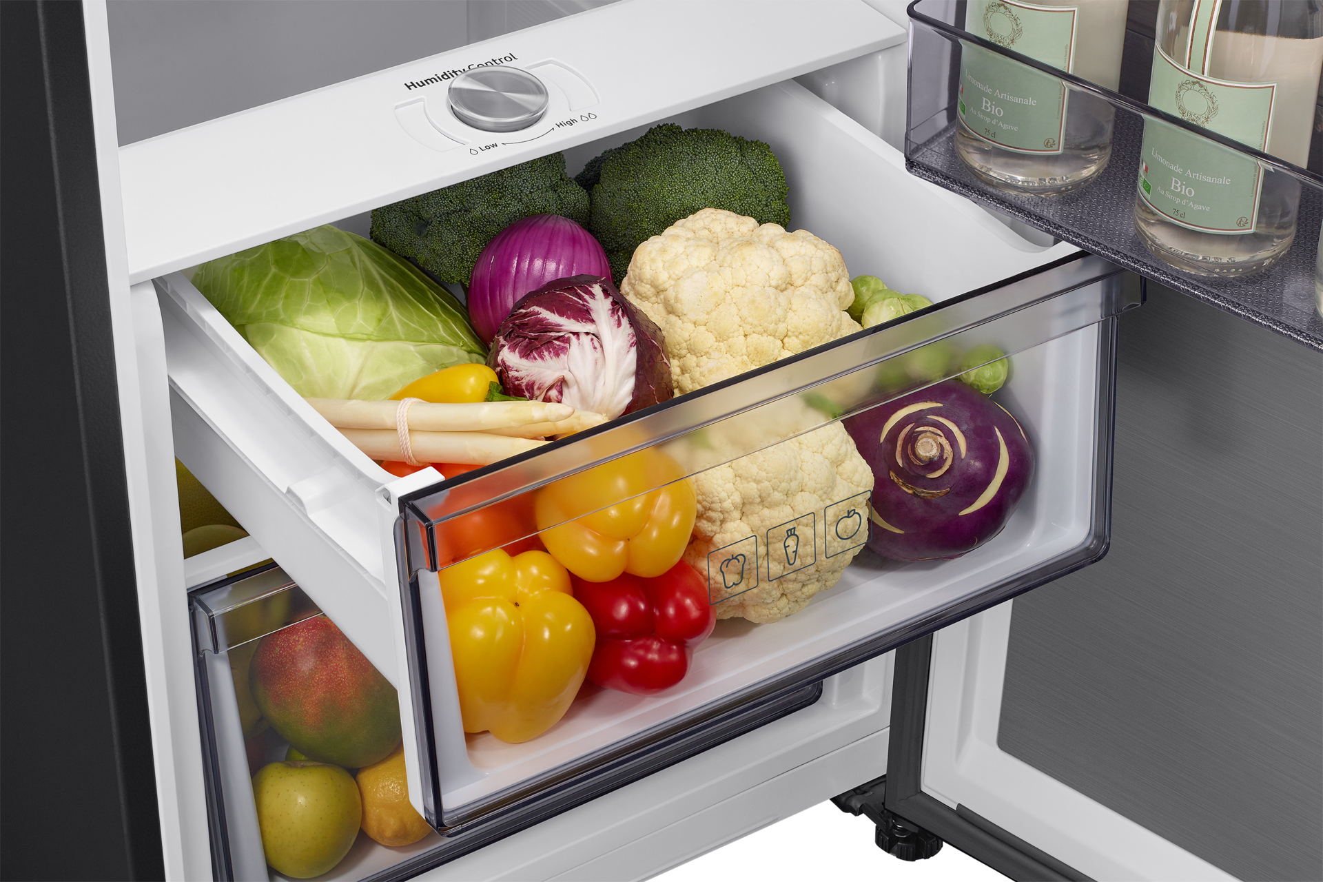 Koelkast SAMSUNG RR70H39FEFEF / E / 185cm / zwart inox