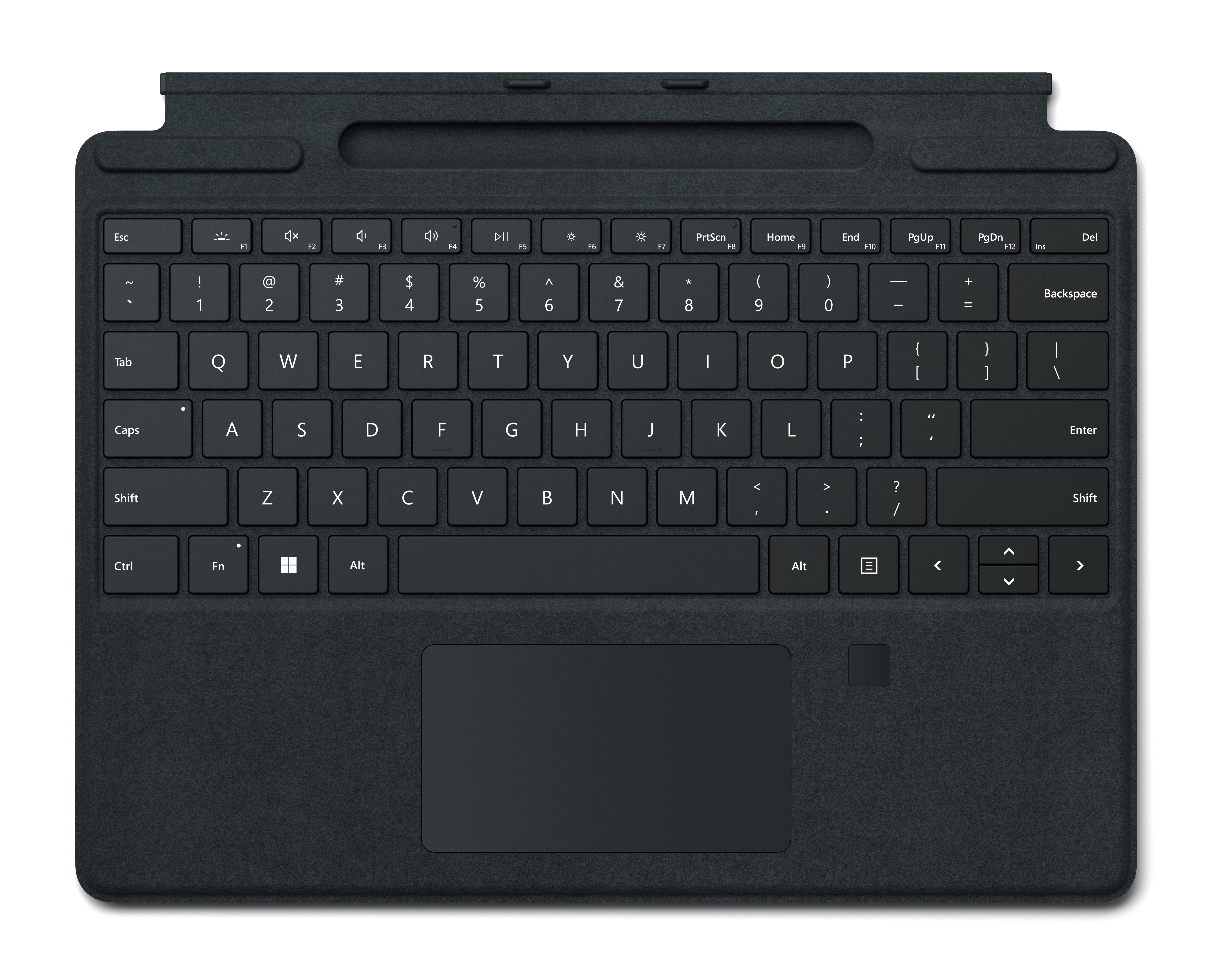Microsoft Surface Pro Signature Keyboard with Fingerprint Reader AZERTY Belgisch Microsoft Cover port Zwart