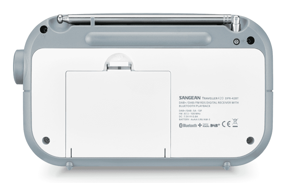 DAB+ radio SANGEAN Traveller 420 grijs/wit