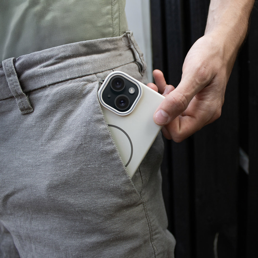 Mobiparts Slim Line Case Apple iPhone 15 (MagSafe) Sage Green