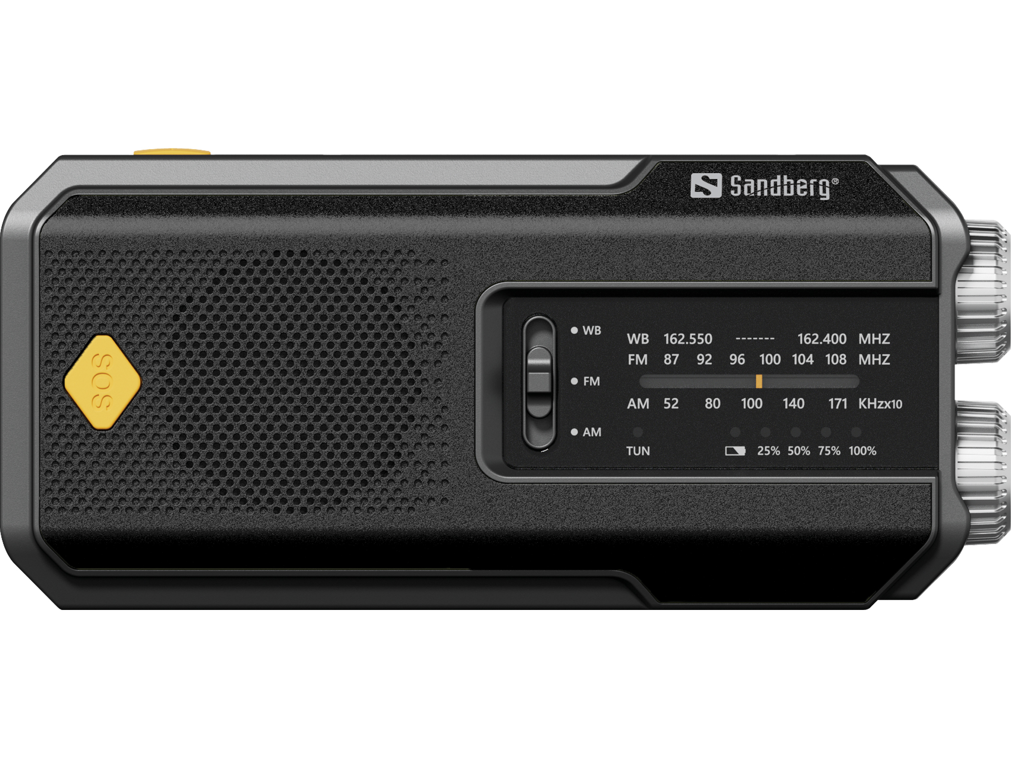 FM radio SANDBERG Survivor 421-04 / 2000mAh solar powerbank / zaklamp / zwenge
