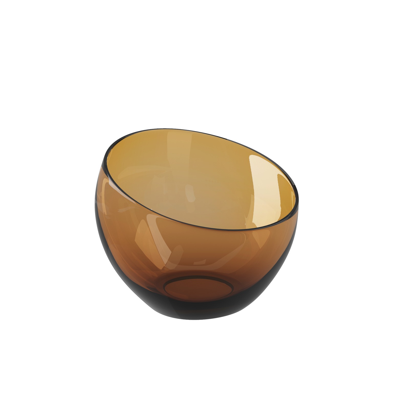 Theelicht Dôme Deco LV1-G2/AMB GIA M hand blown glass amber