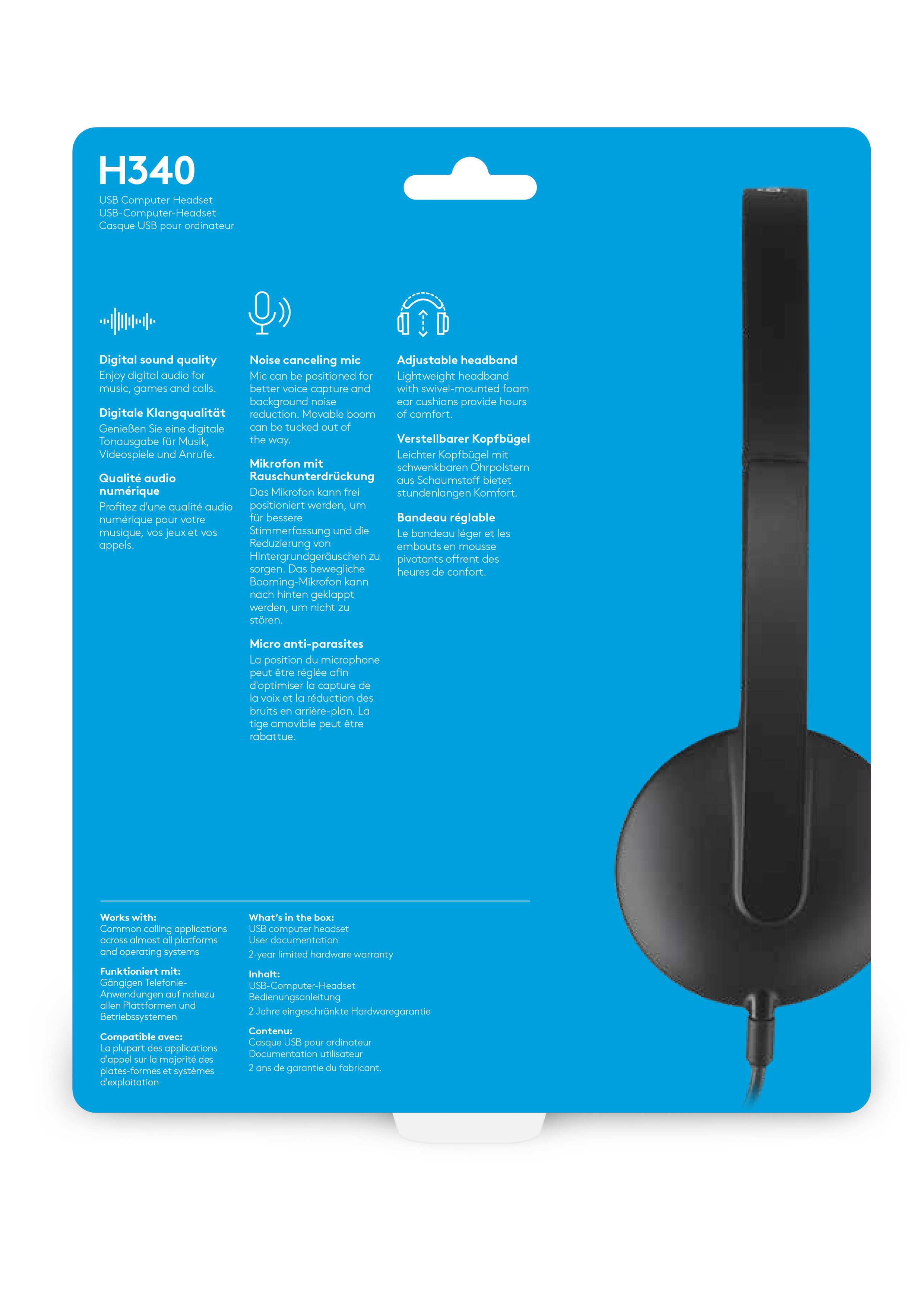 Headset PC Logitech H340 Usb 981-000475