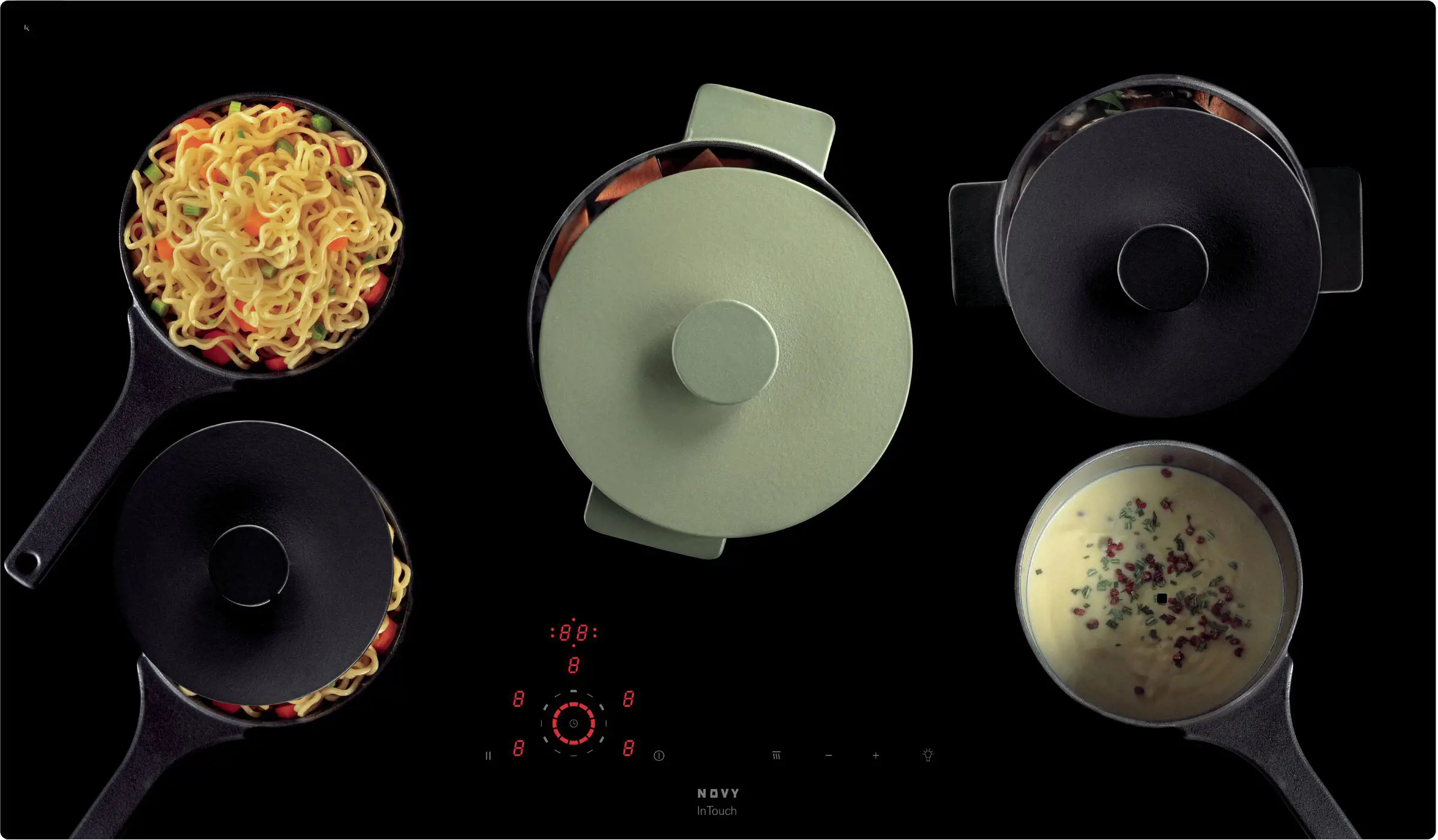 Inductiekookplaat NOVY Comfort 1758 / 90cm / 5 zones / inTouch