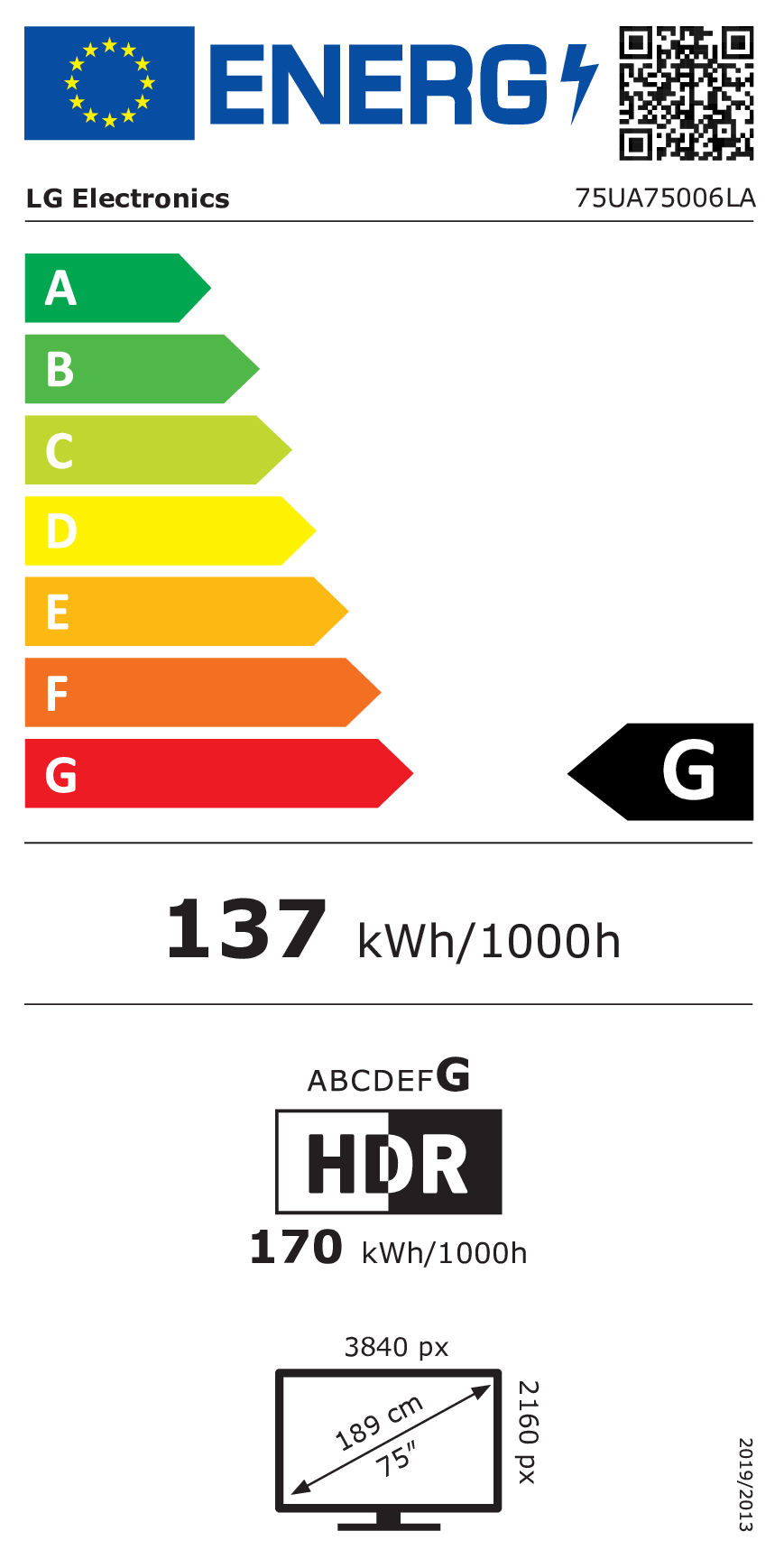 LED TV LG 75UA75006LA / webOS